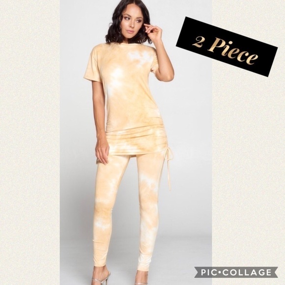 Two Piece Butterscotch Top & Pants - Picture 2 of 5